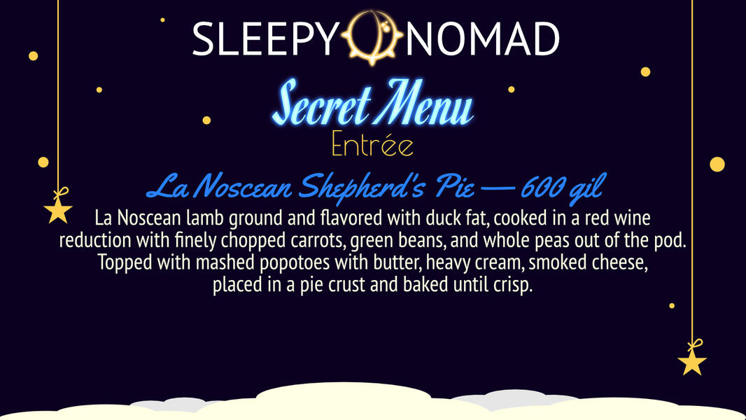 Secret Entrée 6 Secret Entrée 6