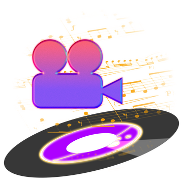 cytube logo over floating music notes and record